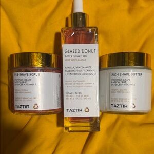 Taztir 3-Pc Glazed Donut Shave & Glow Set - NIB